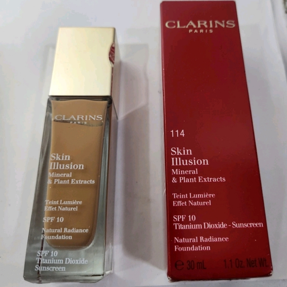 Lot Of 2 Clarins Skin Illusion Mineral Foundation In Shade 114